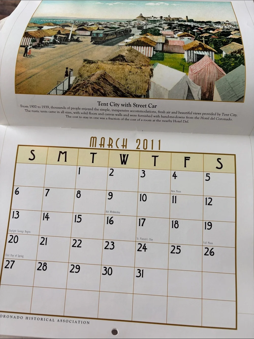 NIP 2011 CALENDAR CORONADO HISTORICAL ASSOCIATION